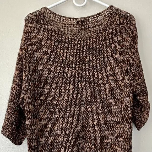 Massimo Dutti Chunky loose knit short sleeve sweater quite luxury minimalist M - Picture 6 of 9